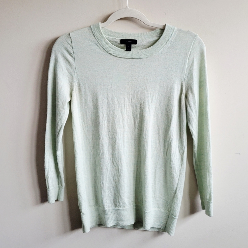 J. Crew Crewneck Sweater In Mint